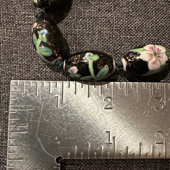 Vintage Large Oval Porcelain Necklace - Picture 5 of 5